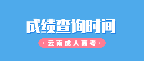 2021年云南成人高考成绩查询时间