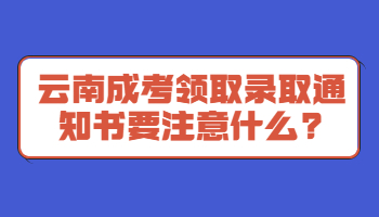 云南成考领取录取通知书