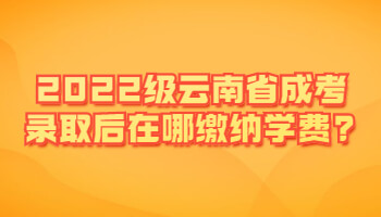 云南省成考录取后在哪缴纳学费