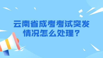 云南省成考考试突发情况怎么处理