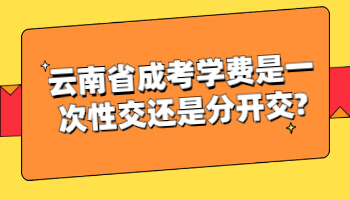 云南省成考学费