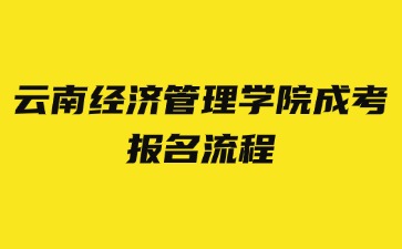 2024年云南经济管理学院成考报名流程