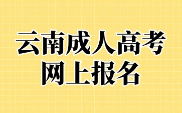 2024年云南成人高考网上报名注意事项