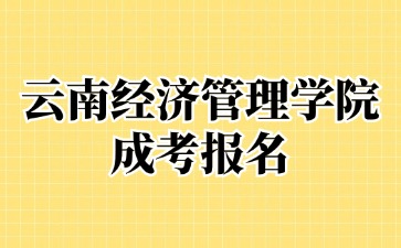 2024年云南经济管理学院成考报名入口