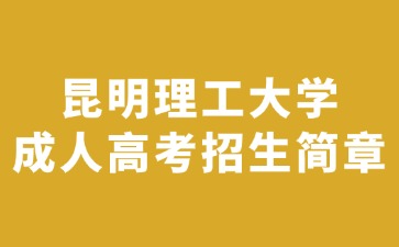 2024年昆明理工大学成人高考招生简章